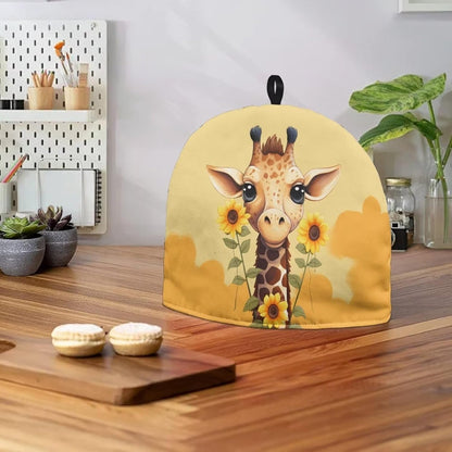 Sunflower Giraffe Tea Cozy, Insulated Teapot Cover, Dust Proof Tea Pot Cozy, Portable Kettle Warmer, Cute Kitchen