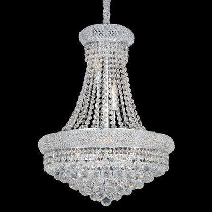 Gifarich Crystal Chandeliers for Dining Room Light Fixture,Empire Style K9 Crystal Chandeliers for Entryway,12 Lights Chrome Luxury Lighting Fixtures for Living Room Stairway Bedroom Foyer D22 Inch