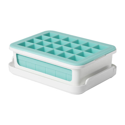 OXO Good Grips Silicone Small Ice Cube Tray with Lid | Ideal for Cocktails