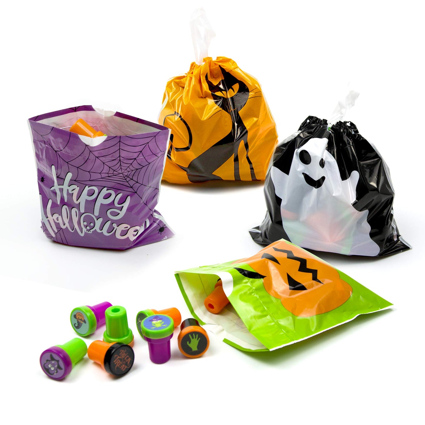 iFUNow 144 Pack Halloween Bags - Goodie, Candy, Treat, Goody, Party Favors & Trick or Treat Bags for Parties