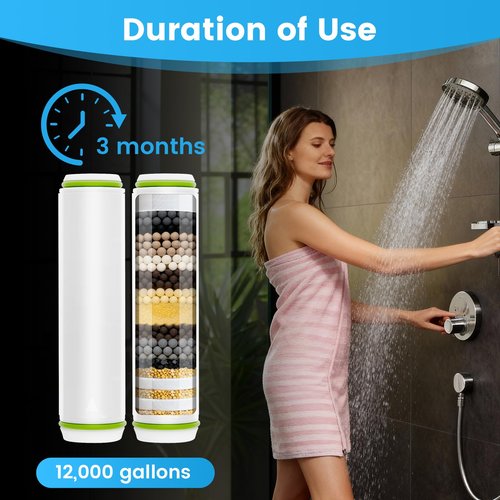4 Pack Replacement Filters Compatible With PWERAN Handheld Shower Head,Shower Filter For Fitespot,Removes Chlorine