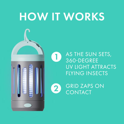 STEM Flying Insect Zapper, Indoor and Outdoor Electric Fly & Mosquito Trap, Includes Micro-USB Charging Cable and Brush for Cleaning