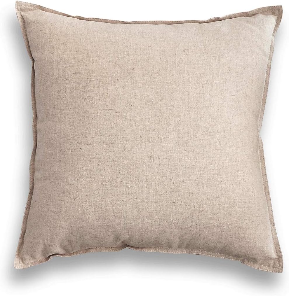26"x26" (65 65cm), Jeanerlor Decorative Cotton Linen Couch Throw Pillow Case Yellow for Sofa Durable Classy