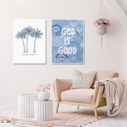 6Pcs Coastal Beachy Diamond Art Kits for Adults Beginners,Full Round Drill 5D DIY Blue Christian Diamond Painting Kits,Paint by Diamonds Dot Gem Art Crystal Easy, Funny Home Wall Decor&Gift-10x12in