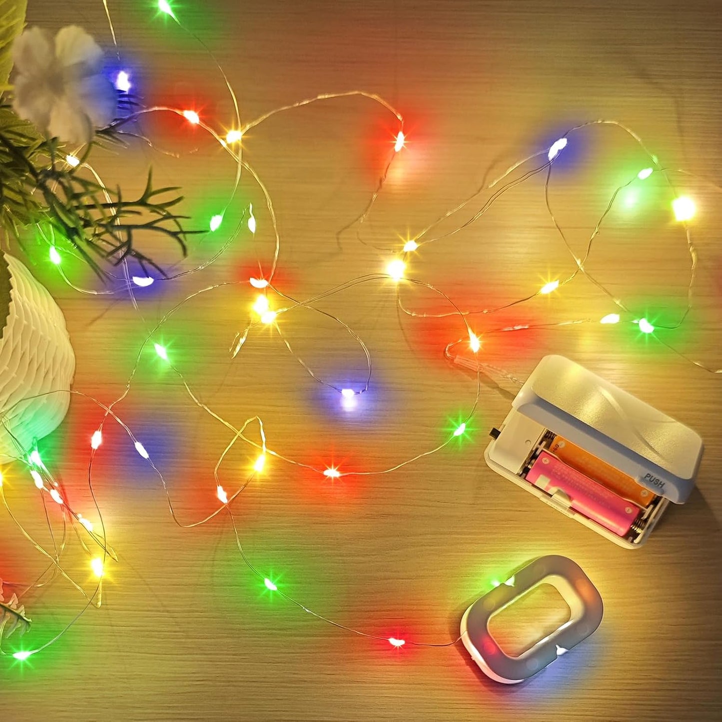 16FT 50 Aogist Fairy Lights with Spool,Ultra-Bright LEDs Battery Operated Copper Wire String Light for Bedroom