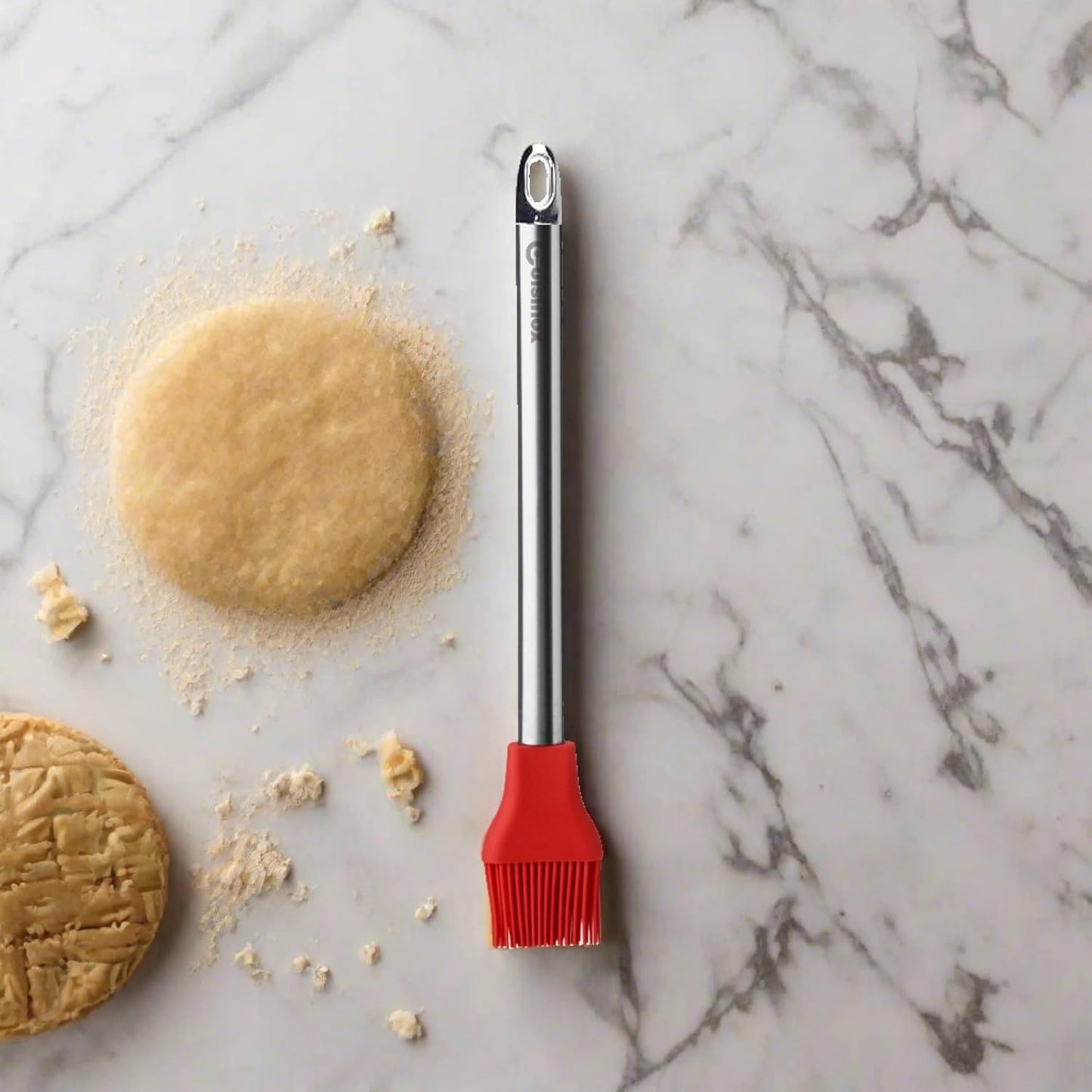 Cuisinox 10" Heat-Resistant Non-Stick Silicone Cooking Utensil, Red Pastry Brush