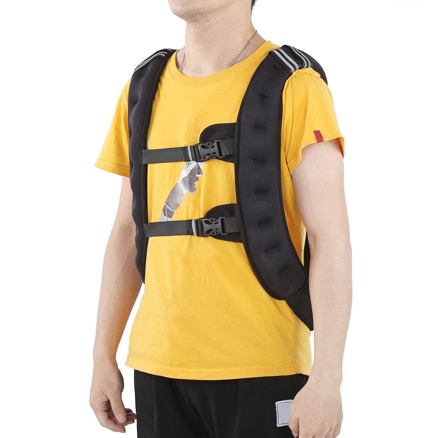 Alomejor Adjustable Weighted Vest for Strength Training - Premium Elastic Material - Widened Shoulder Straps and Comfortable Enhance Your Workout with Added Weight
