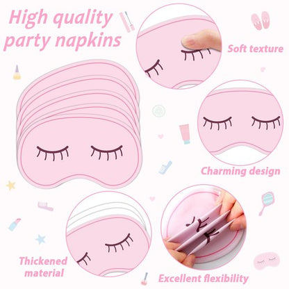 96Pcs Spa Party Decorations Spa Paper Plates Napkins Pink Sleepover Tableware Dinnerware Set Slumber Spa Party Supplies Dinner Dessert Plates for Girls Makeup Birthday Pajama Party Favors Table Decor