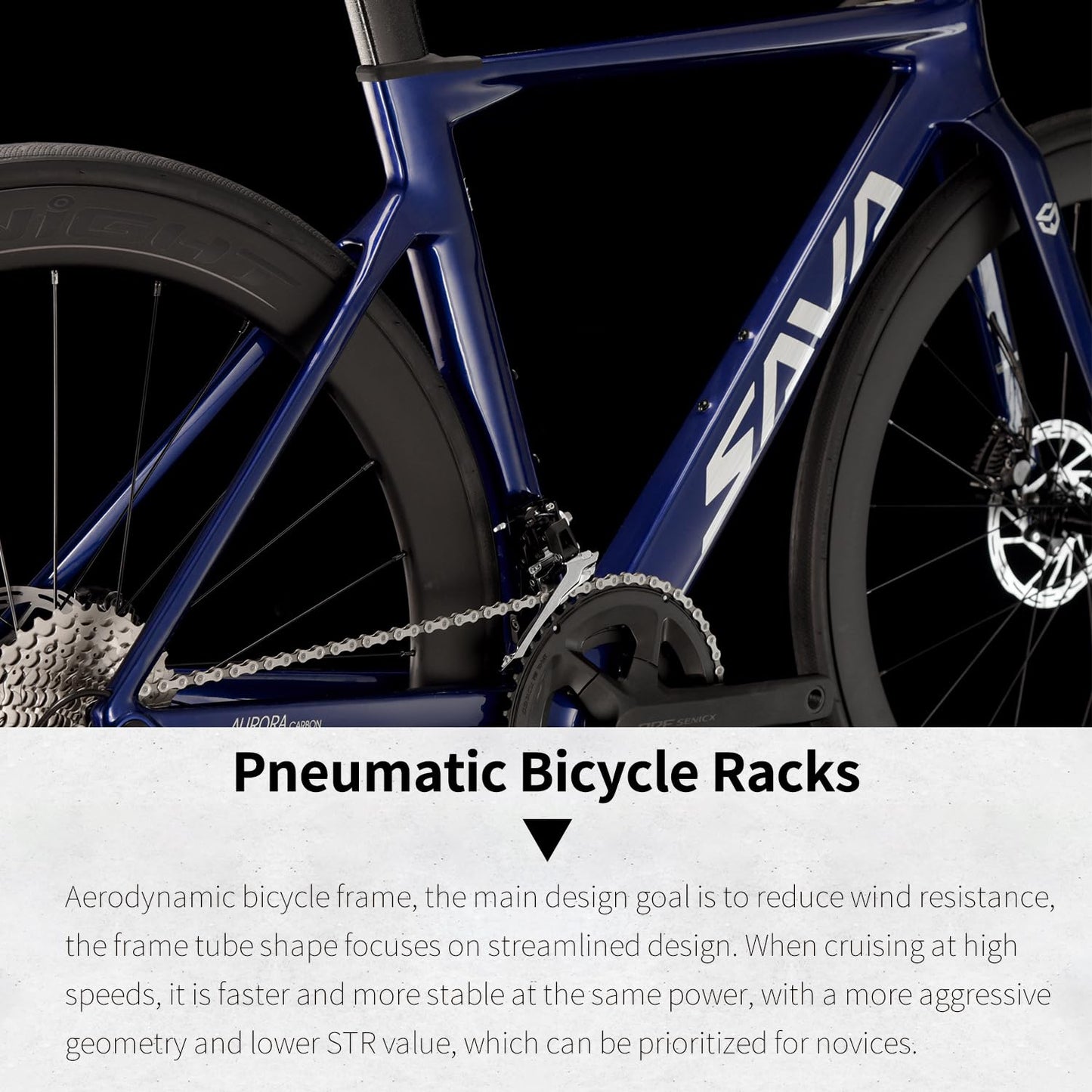 SAVADECK Carbon Fiber Road Bike, Hydraulic Oil Disc Bike with Carbon Fiber Frame and Wheelset, Lightweight Full Carbon Racing Bicycle with Shimano R7120 24S Shift Set for Adults(Dark Blue,51cm)