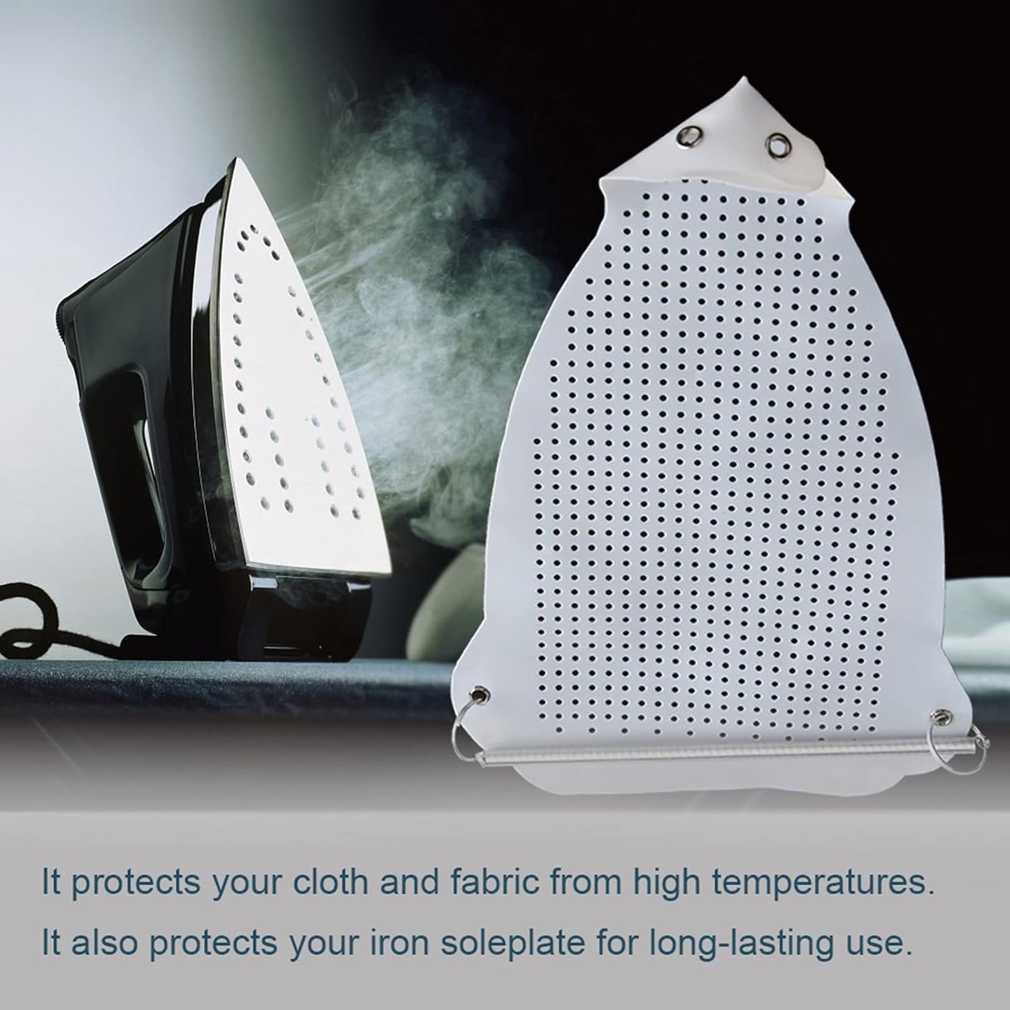 Zerodis Non Stick Iron Shoe Cover, Easy to Use Iron Plate Protector, Prevents Burn Cover for Electric Iron Clothes