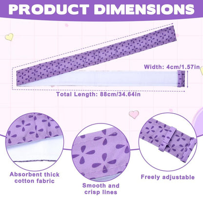 4 Pcs Cake Strips, Washable Reusable Cake Pan Wraps for Even Baking Convenient Cakes Bakings Supplies for Kitchen Bakery Restaurant to Evenly Moist Level(Purple)