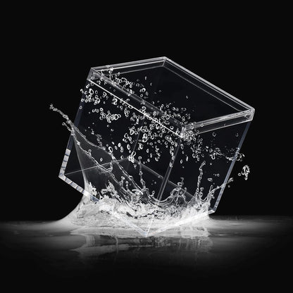 Acrylic Box with Lid, 4 Pack Small Square Container 2.2x2.2x2.2 Inch for Candy, Pill, and Tiny Jewelry Storage