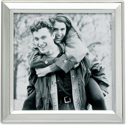 Lawrence Frames Brushed Silver Plated Metal Picture Frame, 5x5