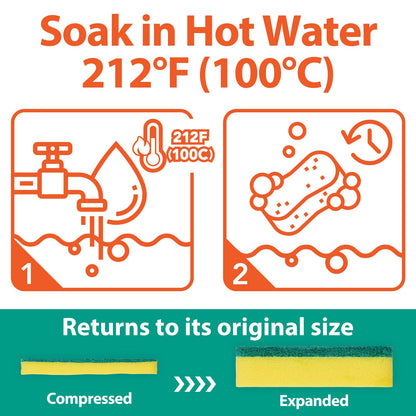 Mr. Scrub Sponges Kitchen Scrub Dish Sponge Scouring Pad, 24 Pack Cleaning Brush Scrubber Supplies for Soap, Dishwashing Dinnerware Sets Pan Pot Towels Cloth Rags Holder Glass Dishwasher Sink Bathroom