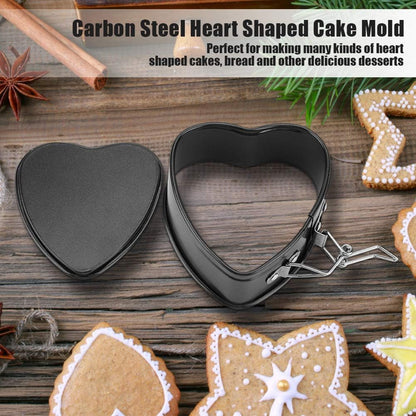 Non Stick Heart Springform Pan, Non-stick Cheesecake Heart Shaped Cake Moulds, Carbon Steel Bakeware