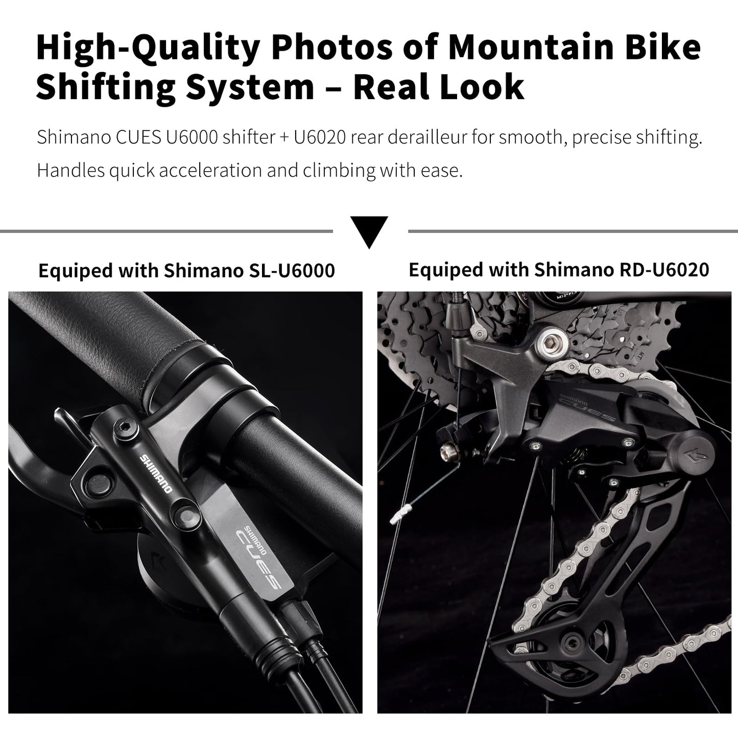 SAVADECK Carbon Fiber MTB with U6000 10 Speed Shift Groupset, Hydraulic Disc Brake with MT200 Break System (Shimmering White, 29 * 19)