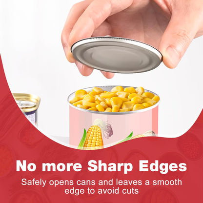 Electric Can Opener, Food Safe Automatic Can Opener with Smooth Edge, Open Your Cans with A Simple Press of Button, Can Opener Electric Kitchen Gifts for Seniors and Arthritis