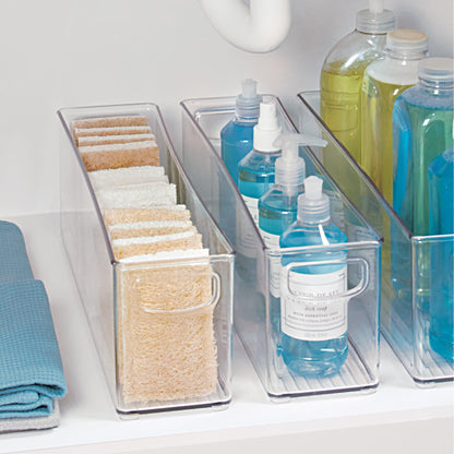 iDesign Recycled Plastic Stackable Storage Bin - Perfect to Hold Breast Milk Bags - Clear