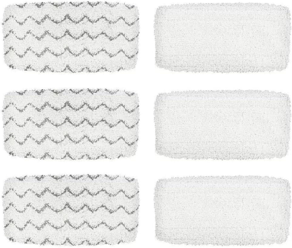BettaWell Steam Mop Refill Pads - Compatible with Bissell 1252, 1606670, 1543, 1652, 1132M (Pack of 6)