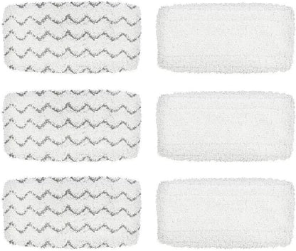 BettaWell Steam Mop Refill Pads - Compatible with Bissell 1252, 1606670, 1543, 1652, 1132M (Pack of 6)