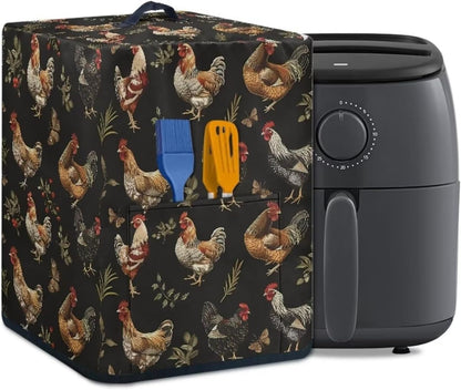 Insulated Air Fryer Kitchen Appliance Cover with Handle and Storage Pocket for Spoon, Cooking Utensils, Easy Cleaning