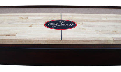 Playcraft Georgetown Shuffleboard Table with Storage Cabinet - Shuffle Board Game Table with Matching Abacus, 8 Pucks, Brush & Wax - Pro Climate Adjusters - Hand-Stained Espresso Finish - 14ft