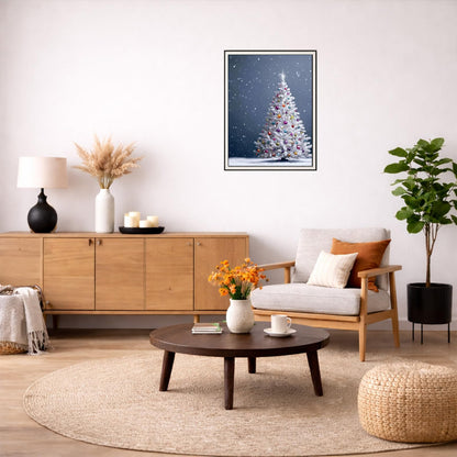IOHEFY White Christmas Tree Diamond Painting 12 x 16 Inch Full Drill Acrylic Diamond Art DIY Crystal Rhinestone Winter Holiday Artwork Nano Pearlescent Canvas Wall Decor Gift