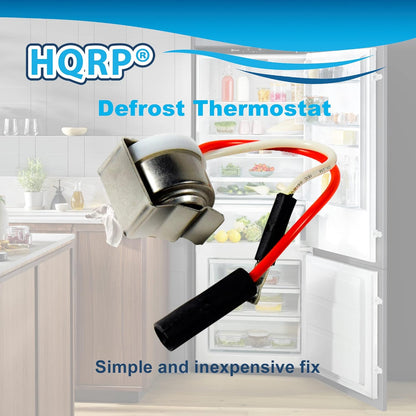 HQRP 4-Pack Replacement Refrigerator Defrost Thermostats for Frigidaire 5303917625 AP2592599 08000805 3001234