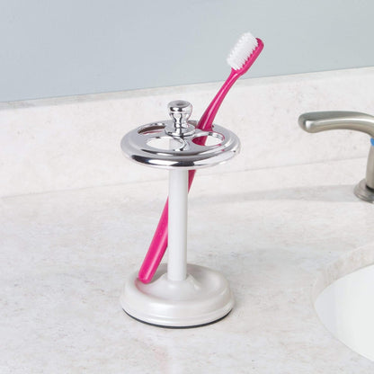 iDesign Metal Toothbrush Holder - Bathroom Cup for Organization, The York Collection - 3.25" x 3.25" x 5.75"