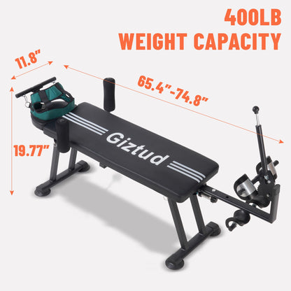 Giztud Fitness Electric Back Stretching Bench, 400 LBS Heavy Duty Power-Assisted Body Stretcher Machine with 30-Degree Inversion Angle, Elevated Extension Equipment for Home Gym Wellness
