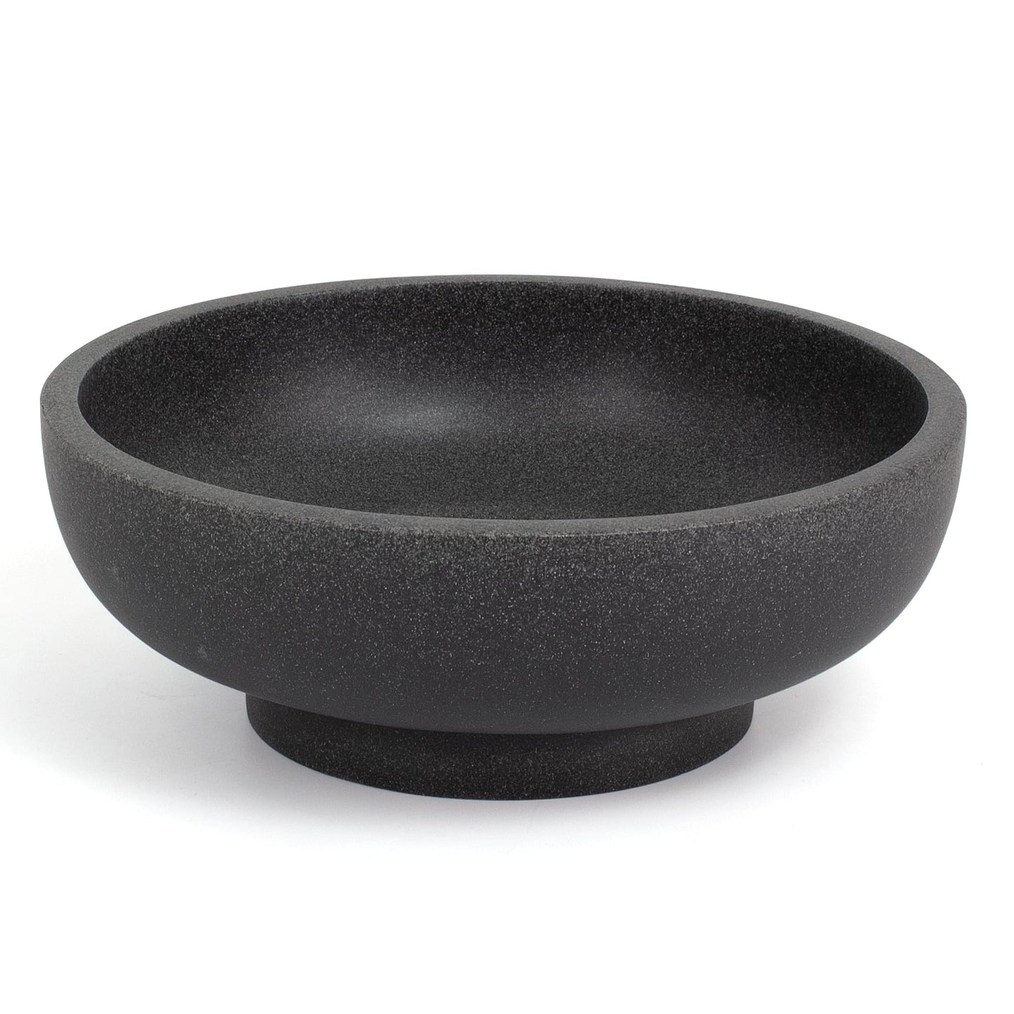 YMXYJM Large Decorative Resin Bowl, Modern Handicraft Bowls for Home Decor, Decorative Fruit Bowl for Kitchen Counter, Stylish Key Bowl for Entry Table, Artificial Stone Black