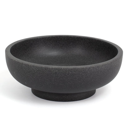YMXYJM Large Decorative Resin Bowl, Modern Handicraft Bowls for Home Decor, Decorative Fruit Bowl for Kitchen Counter, Stylish Key Bowl for Entry Table, Artificial Stone Black