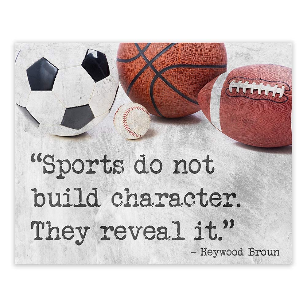 Sports Quotes Wall Art Print - Unframed 8x10 | Motivational Quotes for Baseball, Basketball, Football, Soccer