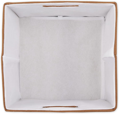 13x13x13, DII Collapsible Polyester Storage Cube, Solid, Lightweight and Durable, Large Square, Cinnamon