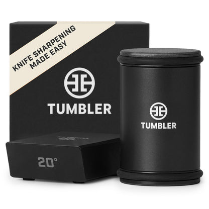 TUMBLER Pro Rolling Knife Sharpener™ - Knife Sharpening Made Easy - Ultimate Gift for Father's Day - Kit with Removable Disc System - 4-Layer Diamond Sharpening Disc & EdgeBoost Ceramic Disc (Black)