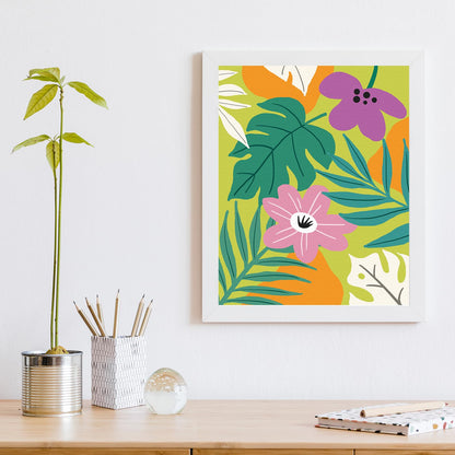 Nuberlic 10 Packs 8X10 Pre Drawn Canvas for Painting Floral Pre Printed Canvas Painting Kit Vibrant Botanical Pre Drawn Canvas to Teens Night Party Supplies