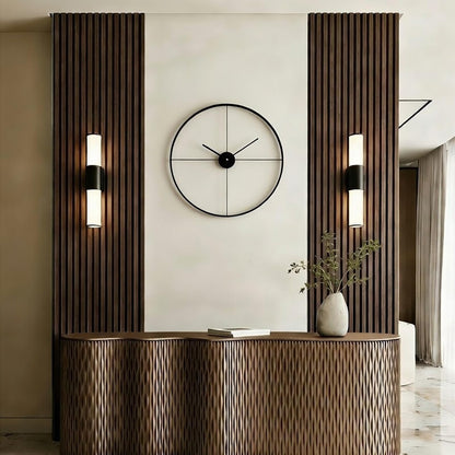 Wood Slat Wall Panels - 4 Pack 93.7" × 11" - Acoustic Panels Noise Reduction for Home Office Studio, 3D Fluted Sound Dampening Absorbing Panels, Dark Walnut