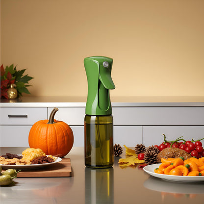 Mistifi oil spray 150ml Glass. Fine Mist Spray Bottle for Air Fryer, Olive Oil, Healthy Nonstick Frying, Commercial & Home Kitchen Use (2Pcs 150ml DarkGreen Glass)