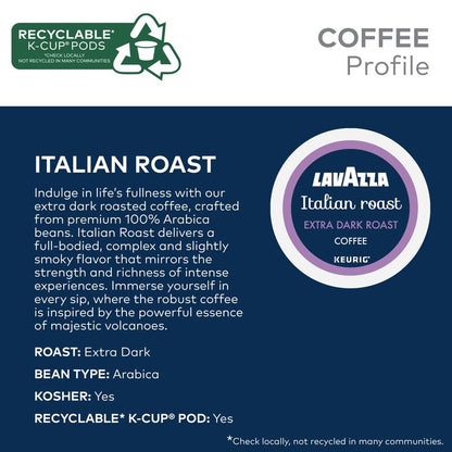 Lavazza Coffee Variety Pack, Keurig Single-Serve K-Cup Pods, 64 Count