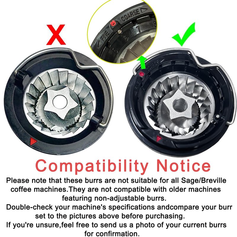 Conical Grinder Burr Set Replacement Compatible with Breville Espresso Machines Coffee Grinder Burr(Pre 1926 PDC)