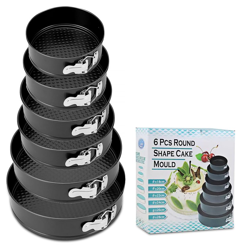 RHQQ Springform Cake Pan, Cake Pan with 6 Different Size (7,8,9,9.5,10.2,11inch), Cake Molds for Baking with Removable Bottom, Non-Stick Bakeware for Effortless Baking and Easy Release