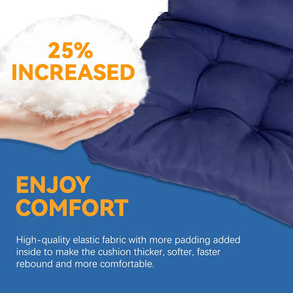 Cushion,48.520.85.5 Inches,High FOOWIN Adirondack Chair Cushion, Thickened Rocking Chair Back Patio Cushions with Ties