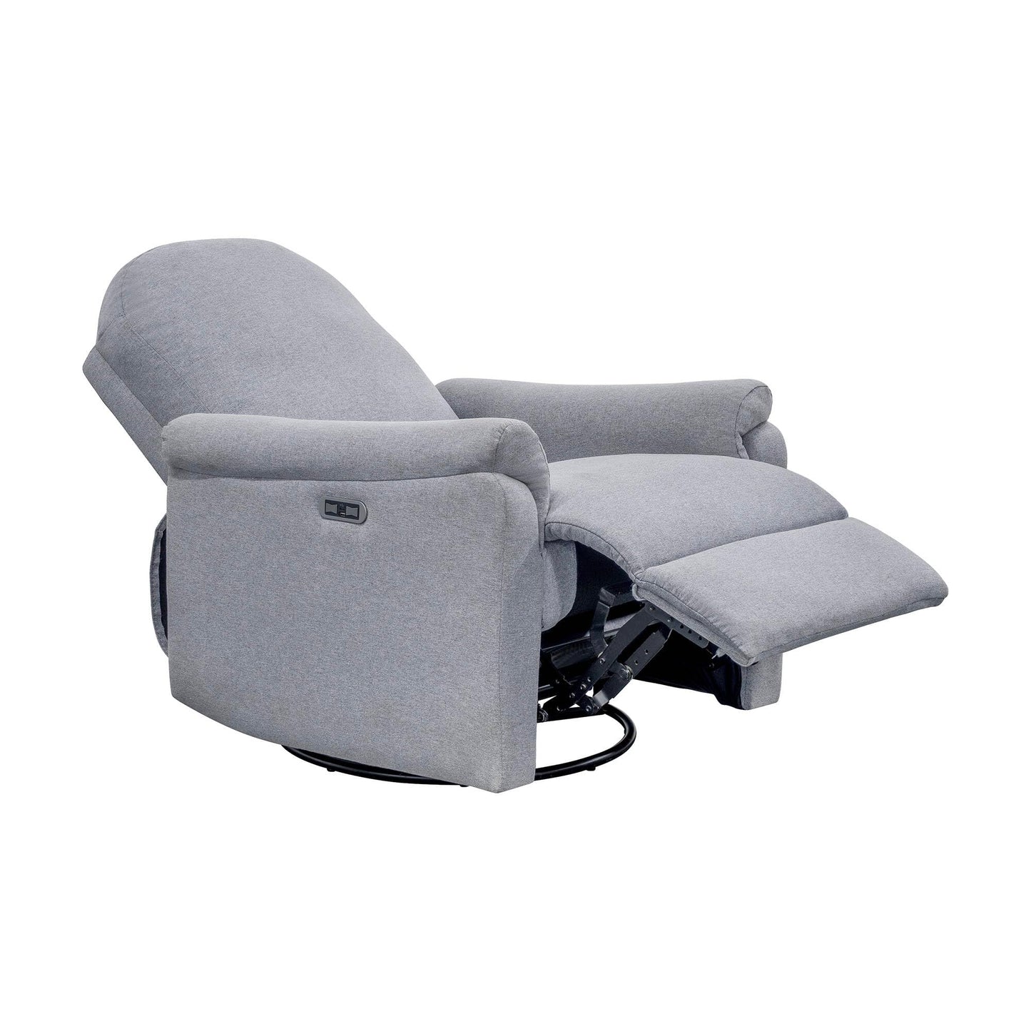 Madison Park Recliner & Rocking Chair: Glider Recliner Nursery Chair for Living Room & Bedroom, Swivel Rocker Recliner with a Rounded Back, Versatile 3-in-1 Accent Chair for Small Spaces, Light Grey