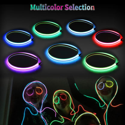 jose2015 Biqing 3 Ft/1M EL Wire Light,Neon Glowing Electroluminescent Wire Light Kit Cuttable DIY EL Wire Strip 3Mode Stay/Slow/Fast Flash with Battery Pack for Cosplay Party Decoration(Blue)