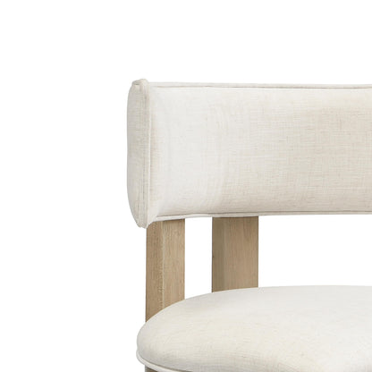 Christopher Knight Home Minso Wooden Counter Height Bar Stools Set of 2, Comfy Upholstered Barstools with Backrest/Footrest, Counter Stool for Kitchen Island/Home Bar Table, Light Ash + Beige