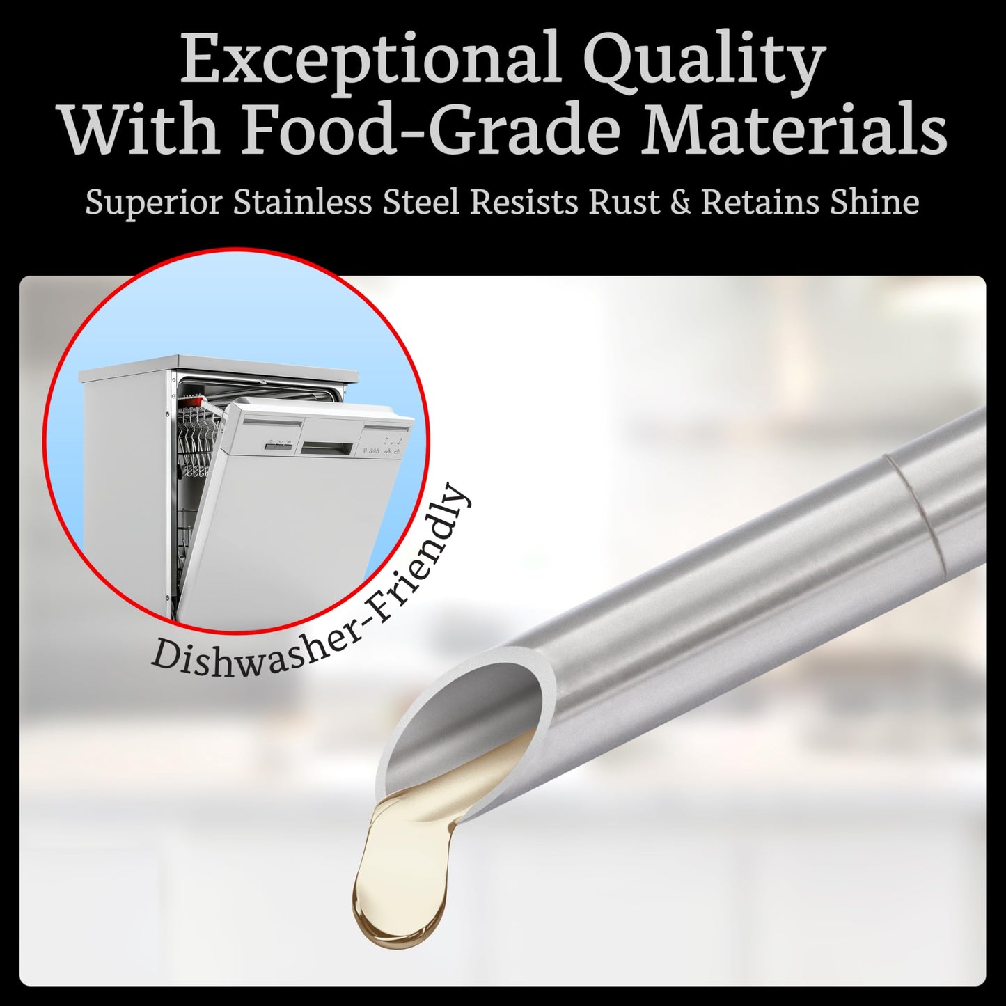 Premiala 304-Stainless Steel Meat Injector - With Marinade Straw! 4 Needles, Spare Orings, Ebook, Spares Available! The Original 2oz Marinade Injector Syringe Kit Creates Juiciest Turkey and BBQ Ever!