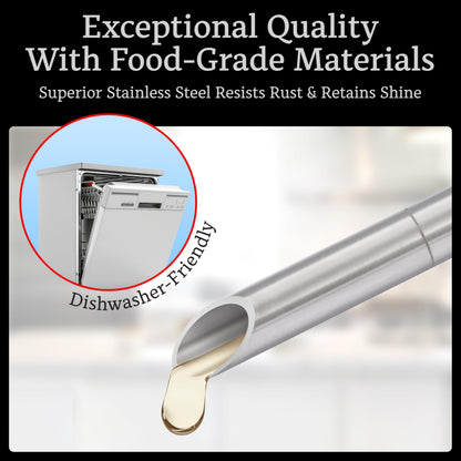Premiala 304-Stainless Steel Meat Injector - With Marinade Straw! 4 Needles, Spare Orings, Ebook, Spares Available! The Original 2oz Marinade Injector Syringe Kit Creates Juiciest Turkey and BBQ Ever!