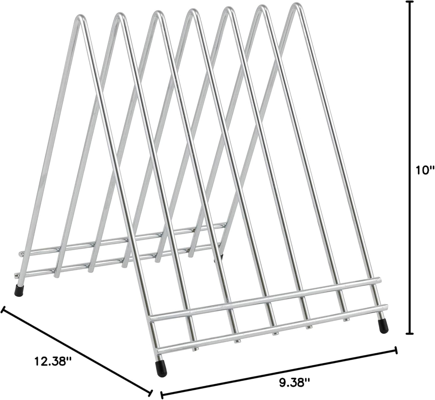 Winco Medium Chrome Plated 6-Slot Cutting Board Rack