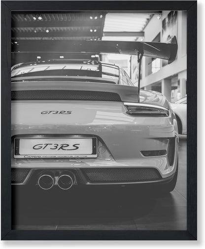Poster Master Luxury Car Print - Black and White Automobile Photography - Perfect Garage or Bedroom Decor - 8x10 Unframed