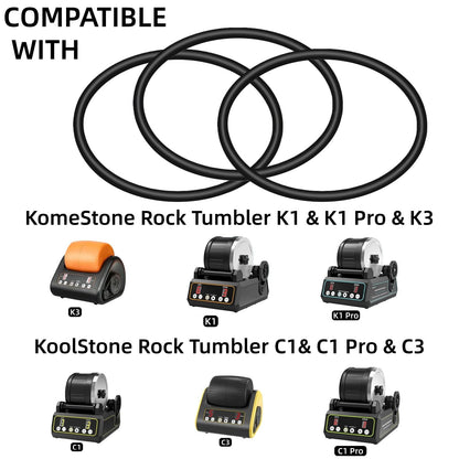 SWHSMLB Rock Tumbler Replacement Belt, Compatible with KomeStone & KoolStone Models, Round Drive Belt, 10 Pack